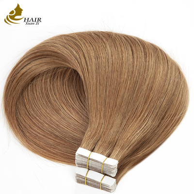 #30 Couleur Droite Virgin Hair Tape En Extensions de Cheveux Humains Pour Femme