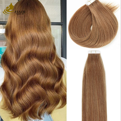 #30 Couleur Droite Virgin Hair Tape En Extensions de Cheveux Humains Pour Femme