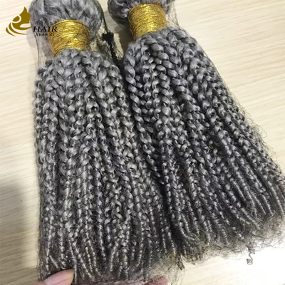 Des boucles de cheveux humains vierges personnalisées en argent