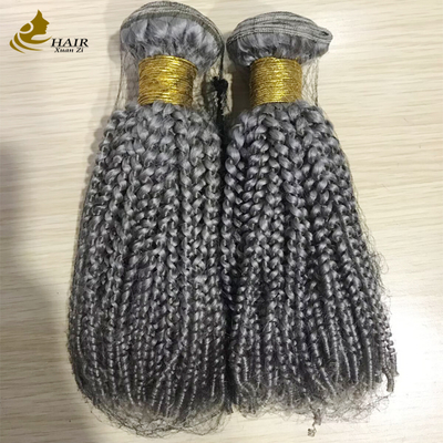 Des boucles de cheveux humains vierges personnalisées en argent