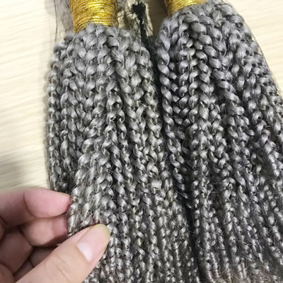 Des boucles de cheveux humains vierges personnalisées en argent