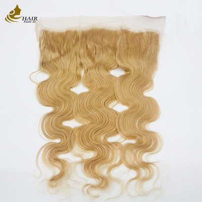 613 Couleur transparente 100% Fermeture en dentelle de cheveux humains Fermeture de cheveux Remy