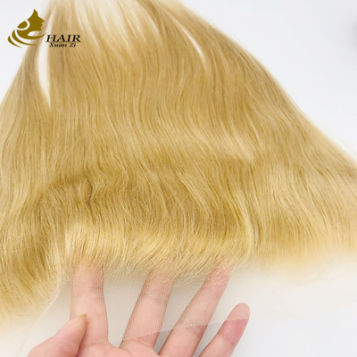 613 Couleur transparente 100% Fermeture en dentelle de cheveux humains Fermeture de cheveux Remy