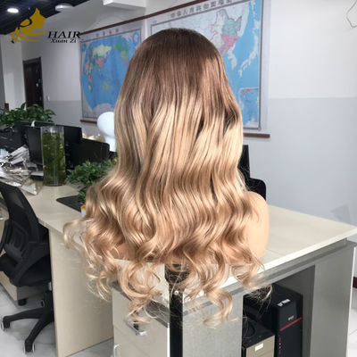 Factory Price 100% Virgin Peruvian T4/27# Color 13*4 Front Lace Human Hair Lace Wig