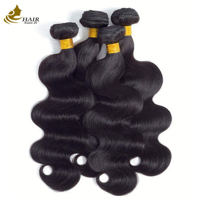 Vente en gros 100% brésilienne Cuticule alignée Pas cher Naturel Noir Body Wave Non transformé Poils humains vierges bruts