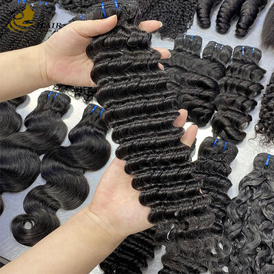 Wholesale High Quality Vietnamese Deep Wave Natural Black Virgin Human Hair