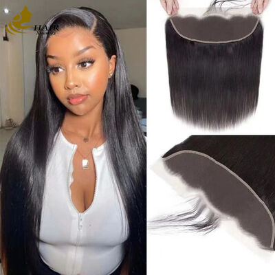qualité 13*4 Frontal Handmade Lace Closures 100% Human Hair Front Lace Closure usine
