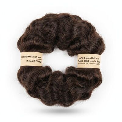 qualité Peut être restylé Oui 100% Cheveux Humains en Vrac Bande Élastique Bundle Style 100% Cheveux Humains pour Extensions de Cheveux Professionnelles et Coiffure usine